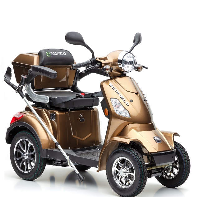 E-Seniorenmobil J4000, Blei-Akku, 4-Rad, 1000 Watt, Blei Braun – Bild 7