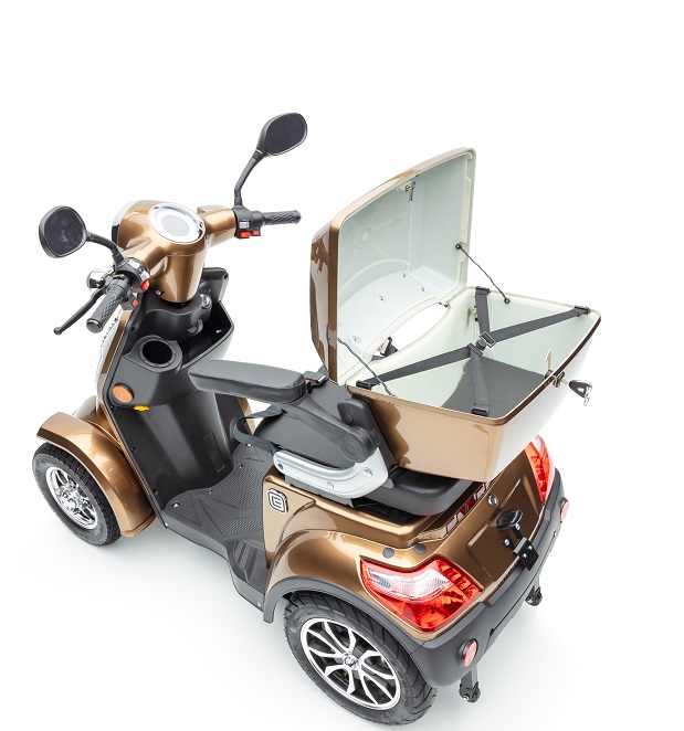 E-Seniorenmobil J4000, Lithium-Akku, 4-Rad, 1000 Watt, Lithium Braun – Bild 9
