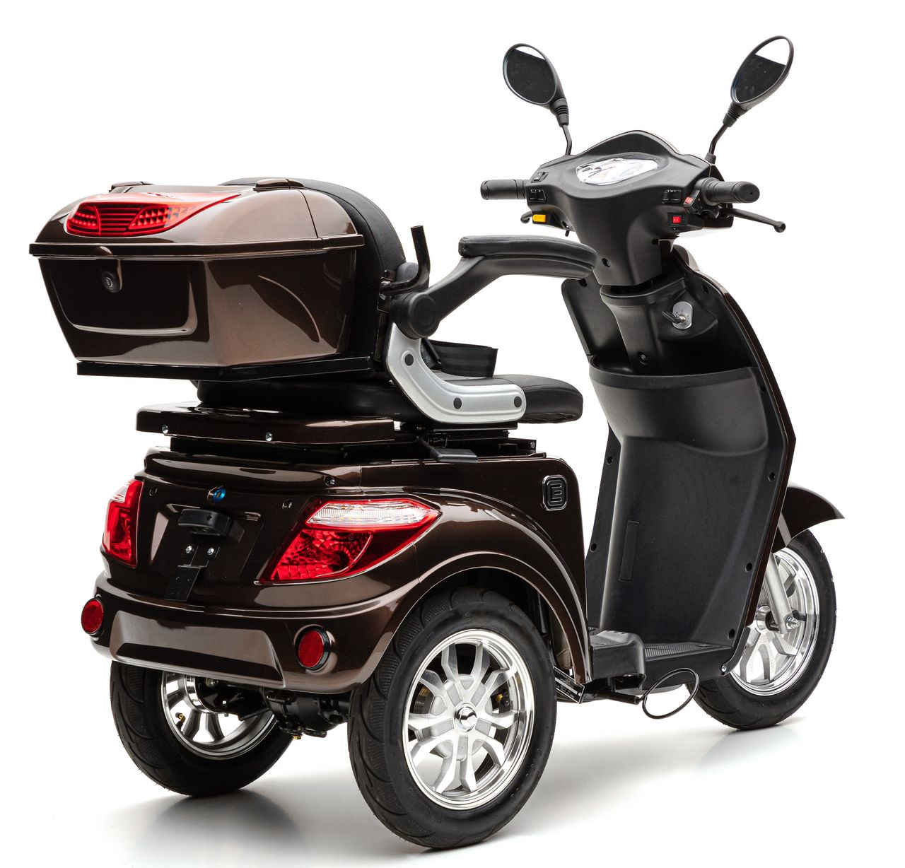 E-Seniorenmobil Billy, Blei-Akku, 3-Rad, 1000 Watt, Braun – Bild 3