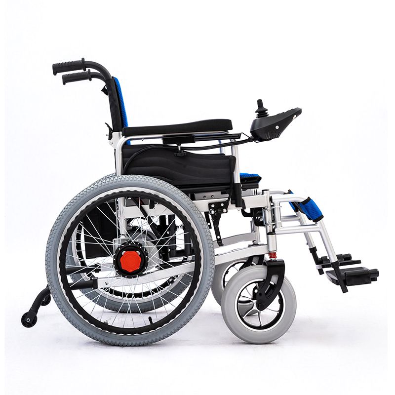 Elektrischer Rollstuhl SL-LYD0012 Doppel-Motor - 2 × 250W - Blau – Bild 3