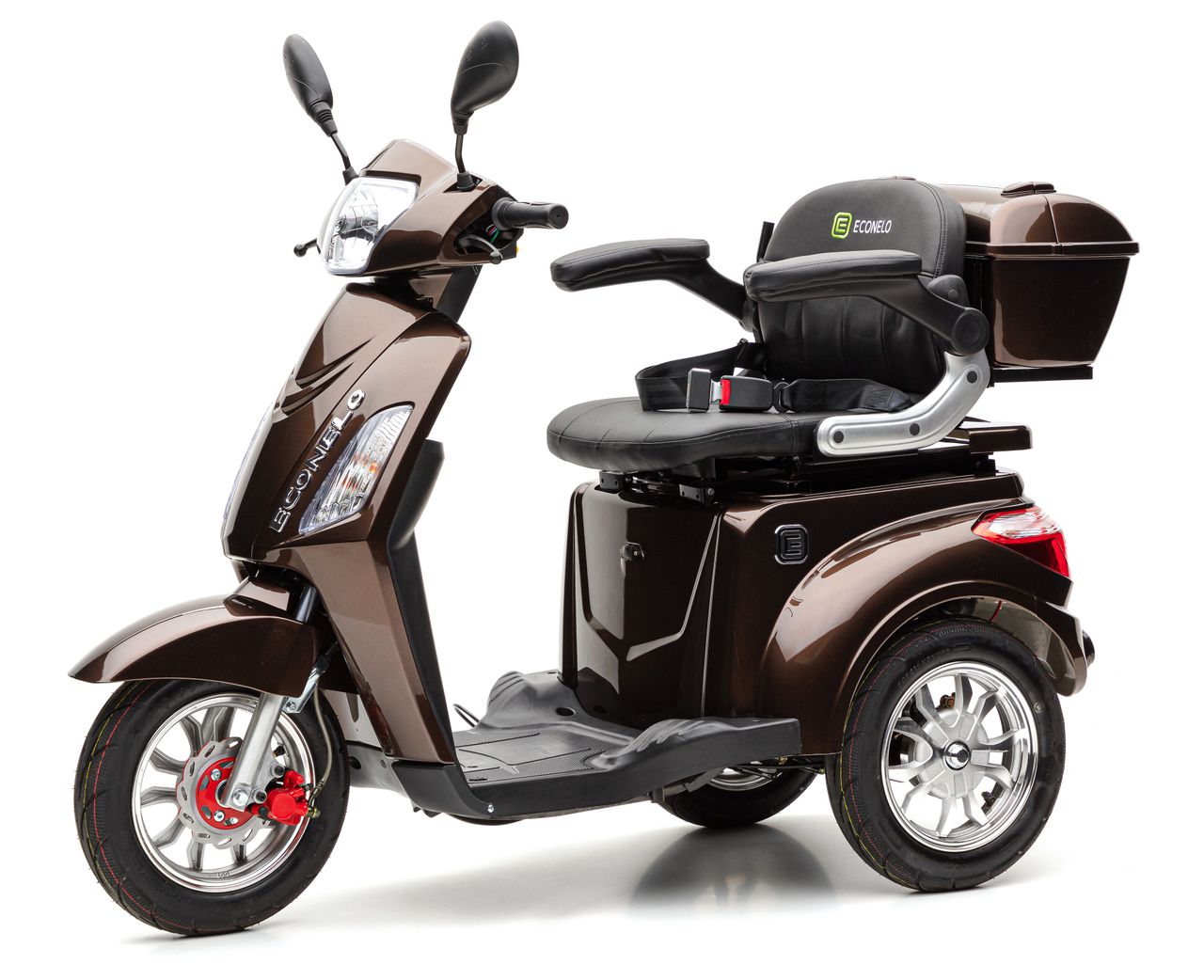 E-Seniorenmobil Billy, Blei-Akku, 3-Rad, 1000 Watt, Braun – Bild 2