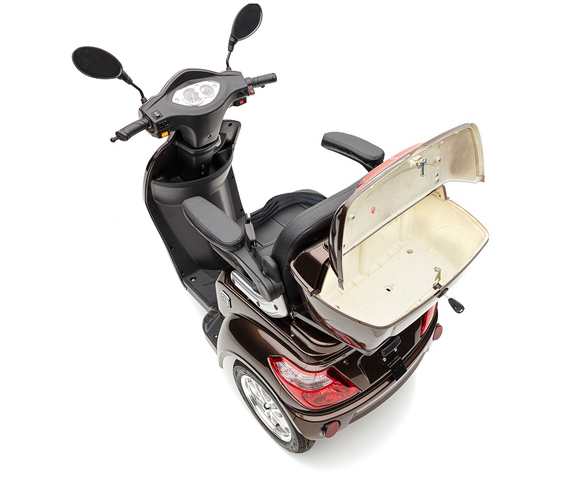 E-Seniorenmobil Billy, Blei-Akku, 3-Rad, 1000 Watt, Braun – Bild 7