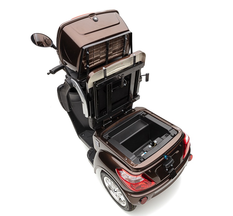 E-Seniorenmobil Billy, Blei-Akku, 3-Rad, 1000 Watt, Braun – Bild 8